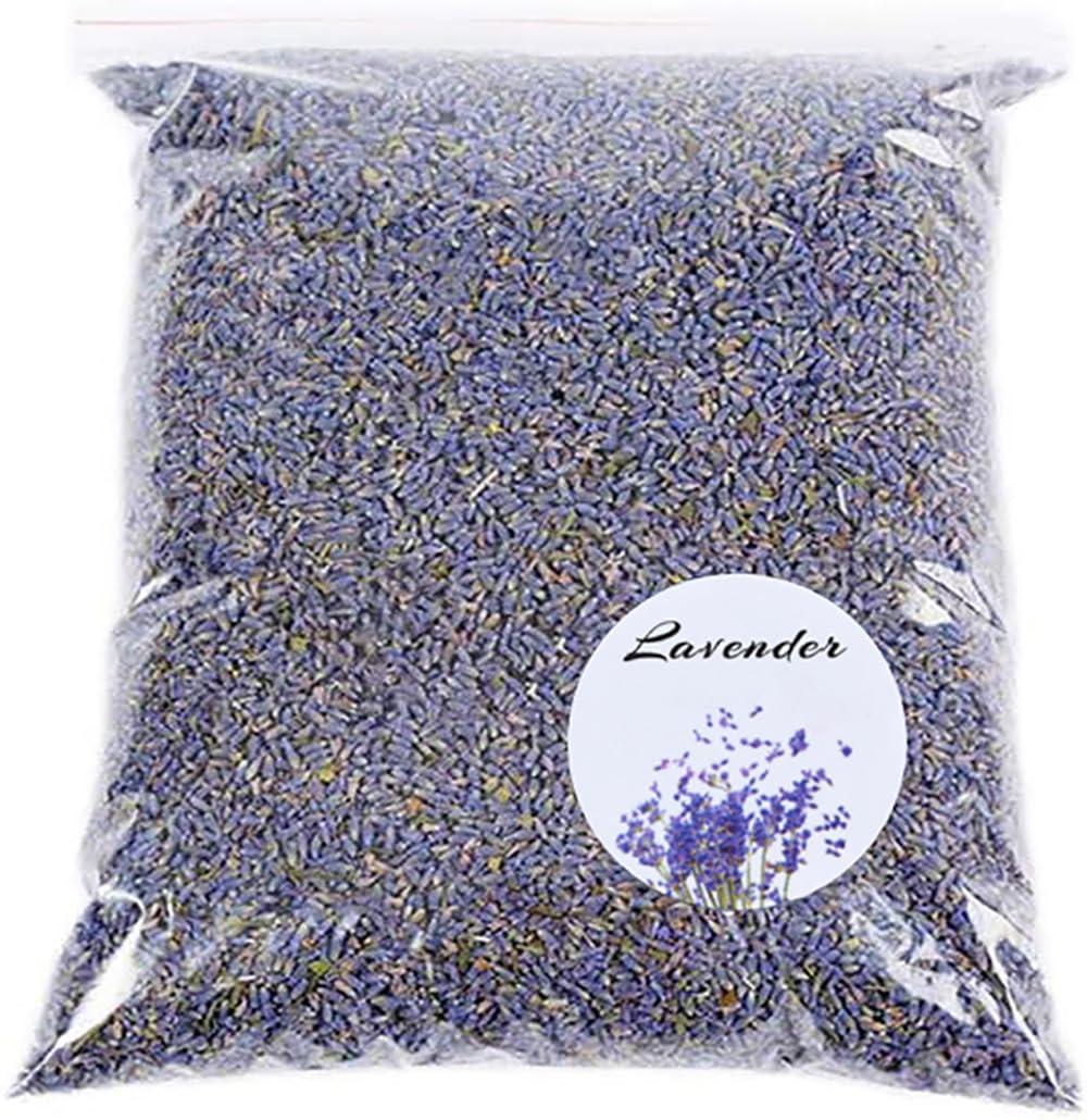 200g Fragrant Lavender Buds Natural Dried Flowers, Ultra Blue Grade,Dried Lavender Flowers for Wedding Decor, Crafts, Soap Making, Sachets, Candle Supplies