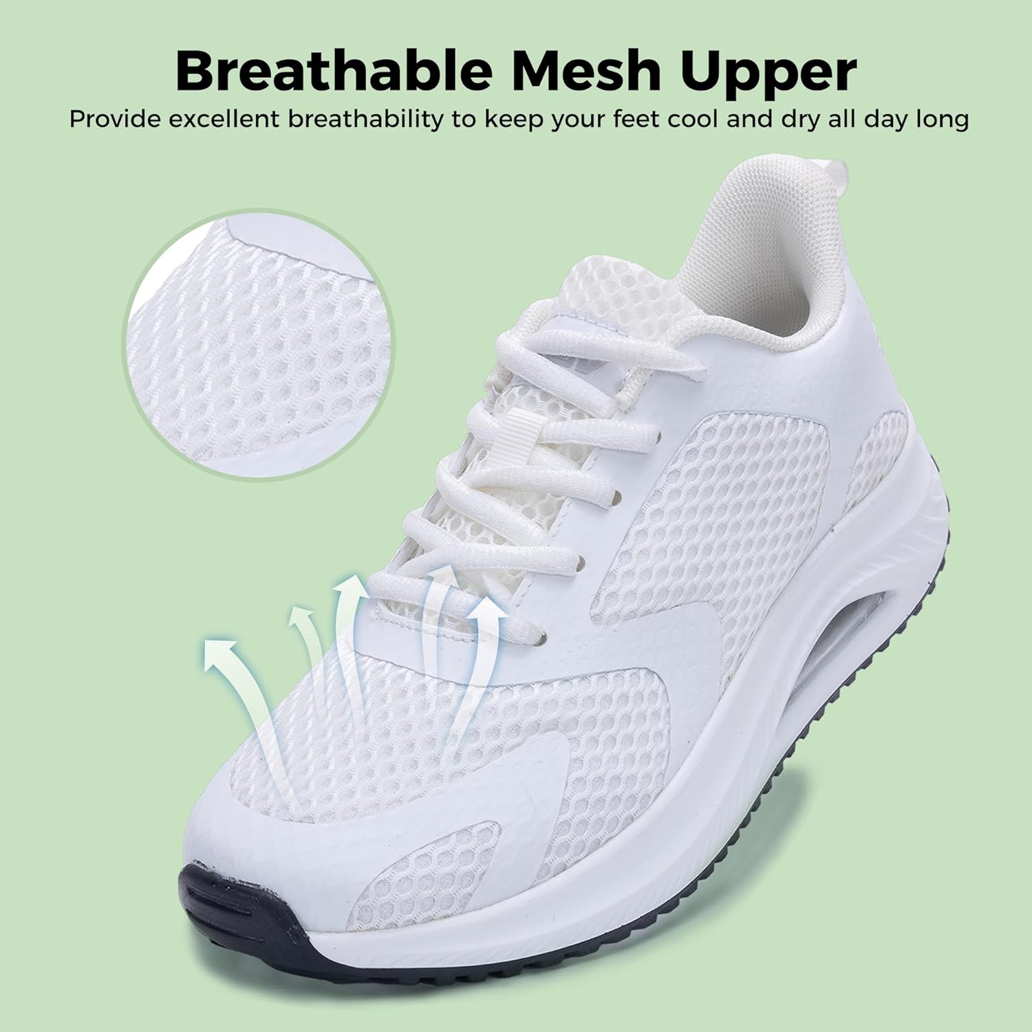 Walking Shoes Women Arch Support Orthotic Plantar Fasciitis Tennis Sneakers for Pain Relief Gym Workout US 6-11 - Image 5