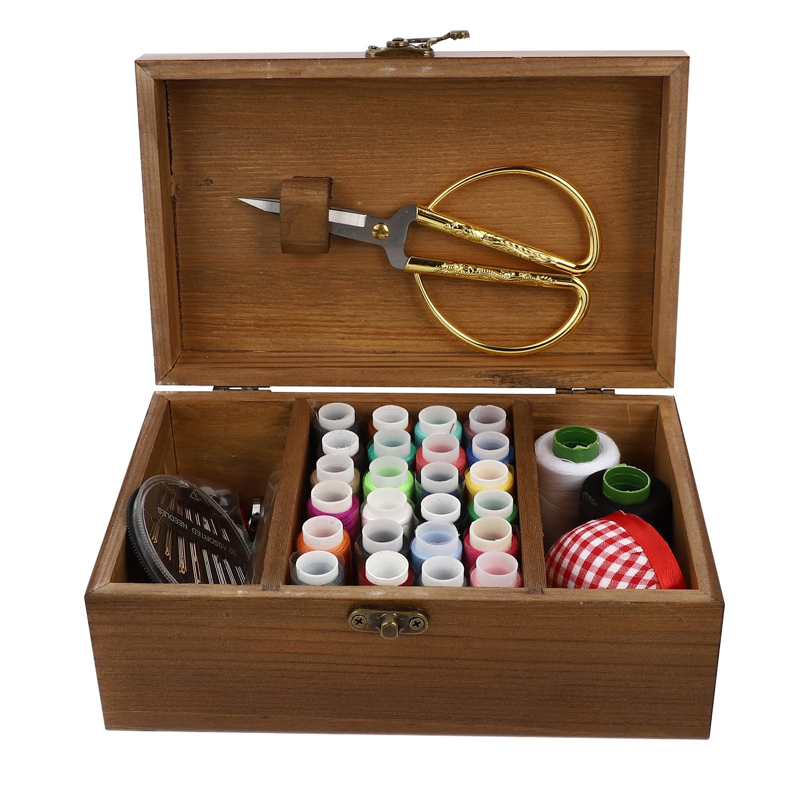 Kit de Herramientas de Costura para Hogar, Portátil, 1 Juego Marrón