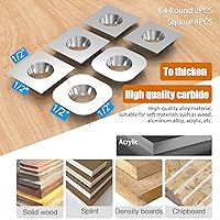 Vista 3 de CNC aplanamiento ranurado parte inferior limpieza Router Bit, 1/2 Shank, 2-1/2 pulgadas de diámetro de corte, 1/2 espesor de corte