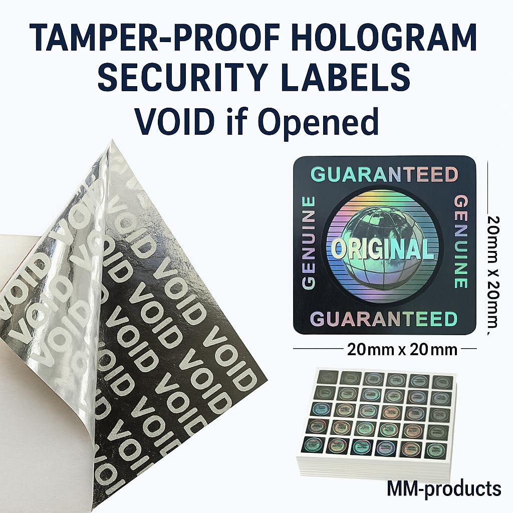 Etichette Olografiche Di Sicurezza Argento 20mm - Anti Manomissione Con Scritta VOID - Foto 2