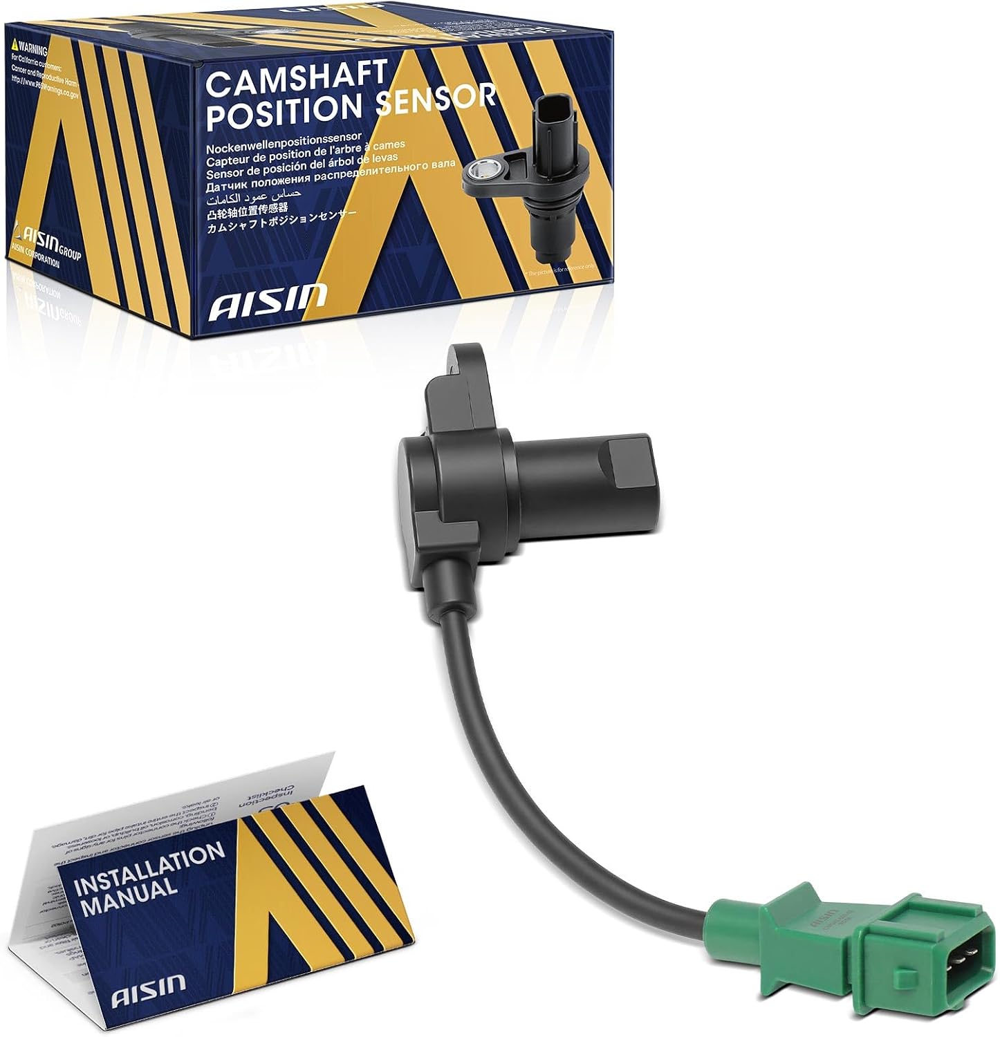 AISIN AFTERMARKET CMSAZ-00142 Camshaft Position Sensor - Compatible with Hyundai Sonata 1999-2005, Santa Fe 2001-2006, Tucson 2005-2009, Tiburon 2003-2008, Kia Optima 2001-2005, Sportage 2005-2010