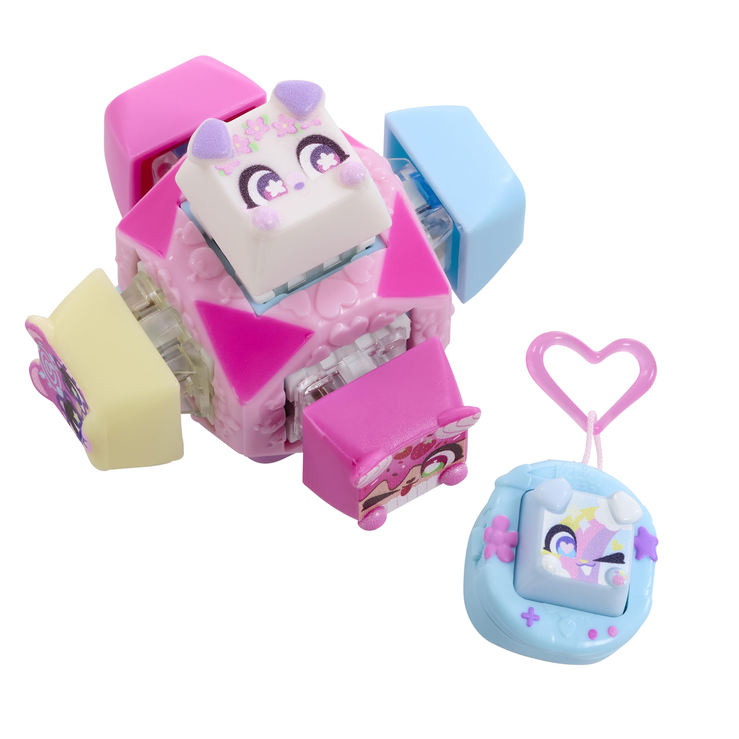 Clickeez: Clickee Cube | Zawiera 7 przedmiotów kolekcjonerskich z klawiaturą do kliknięcia! | 70 znaków do znalezienia, urocze motywy i rzadkie niespodzianki | Prezenty dla dziewcząt i przedmioty