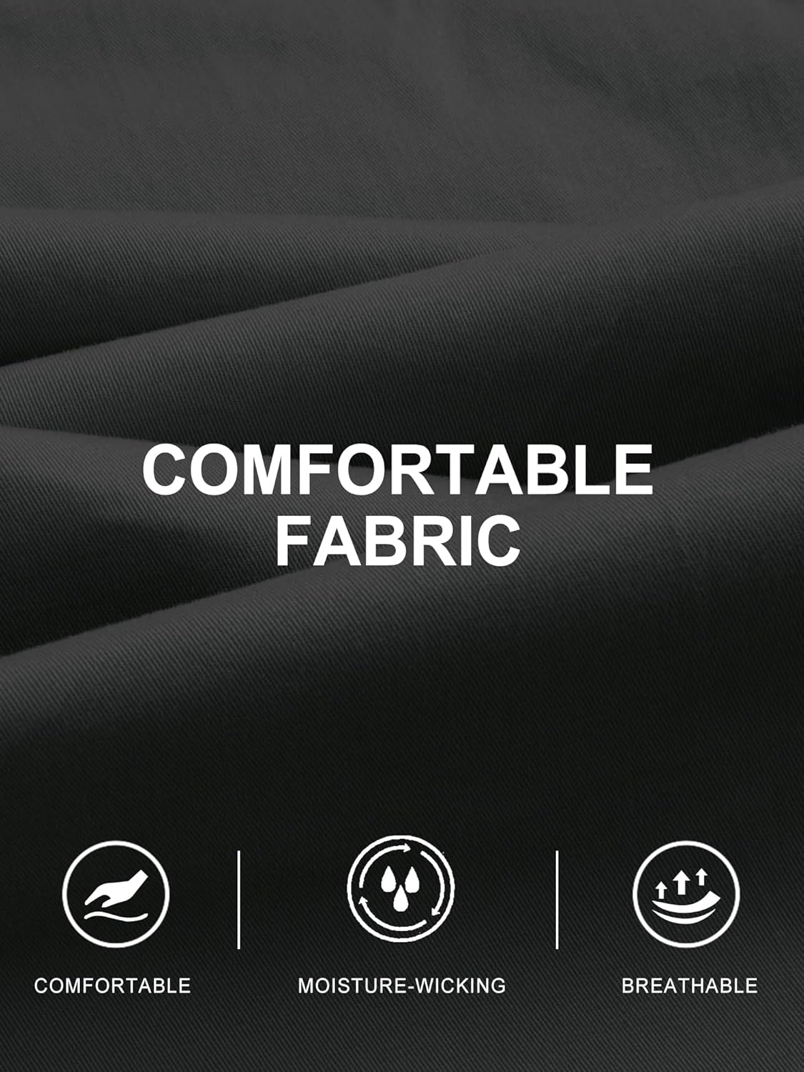 HOTake Men's Joggers Casual Lightweight Elastic Waist Drawstring Hiking Chino Pants Men - Image 6