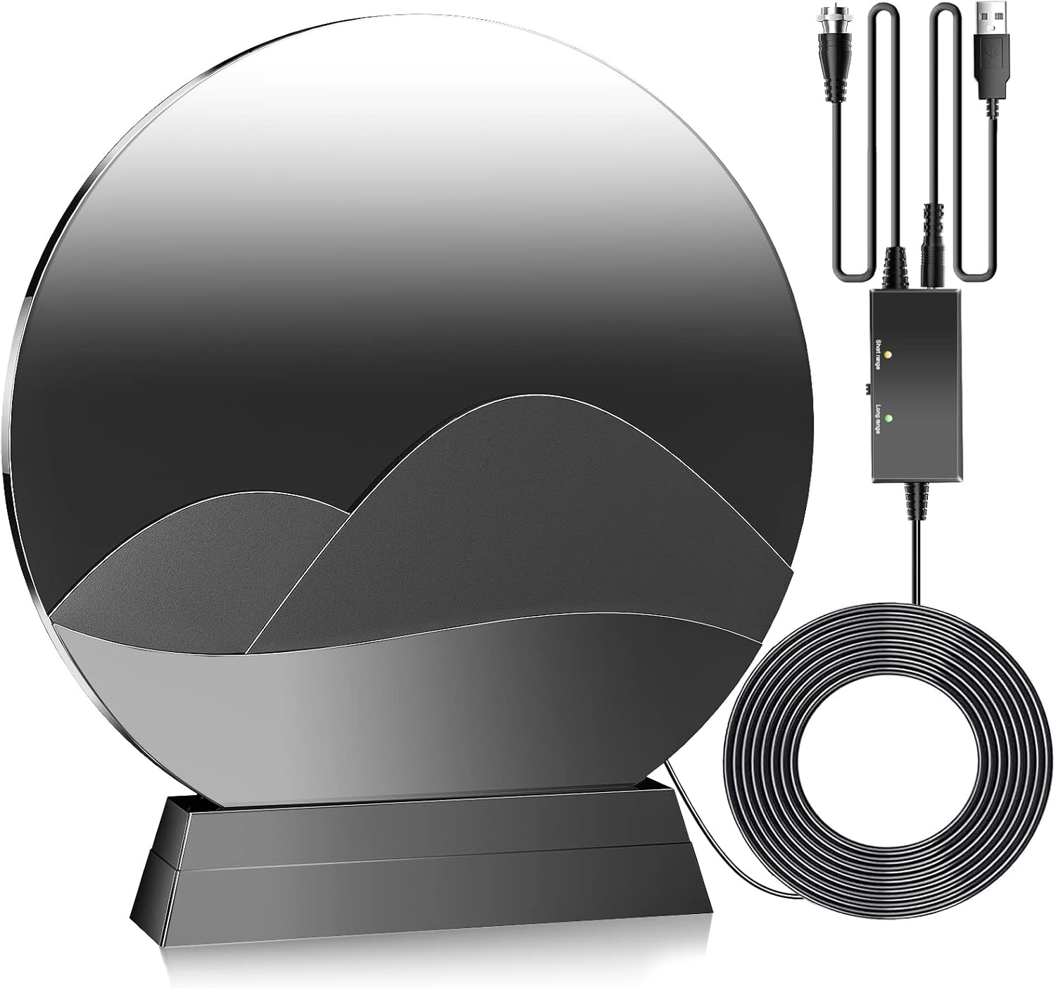 5000+ Miles Long Range Digital Antenna for Smart TV, Portable HDTV Antenna -Supports 4K 8K 1080P