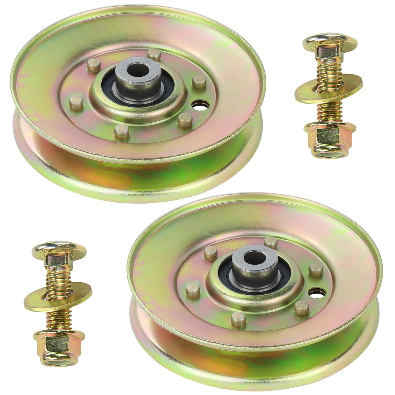 2 Pack 532193195 Idler Pulley Replaces 193195 189993 184058 175080 181775 532193195 532189993 532184058 532175080 532181775 for Craftsman GT5000 Husqvarna GTH2548 YTH2148 YTH2448 Decks