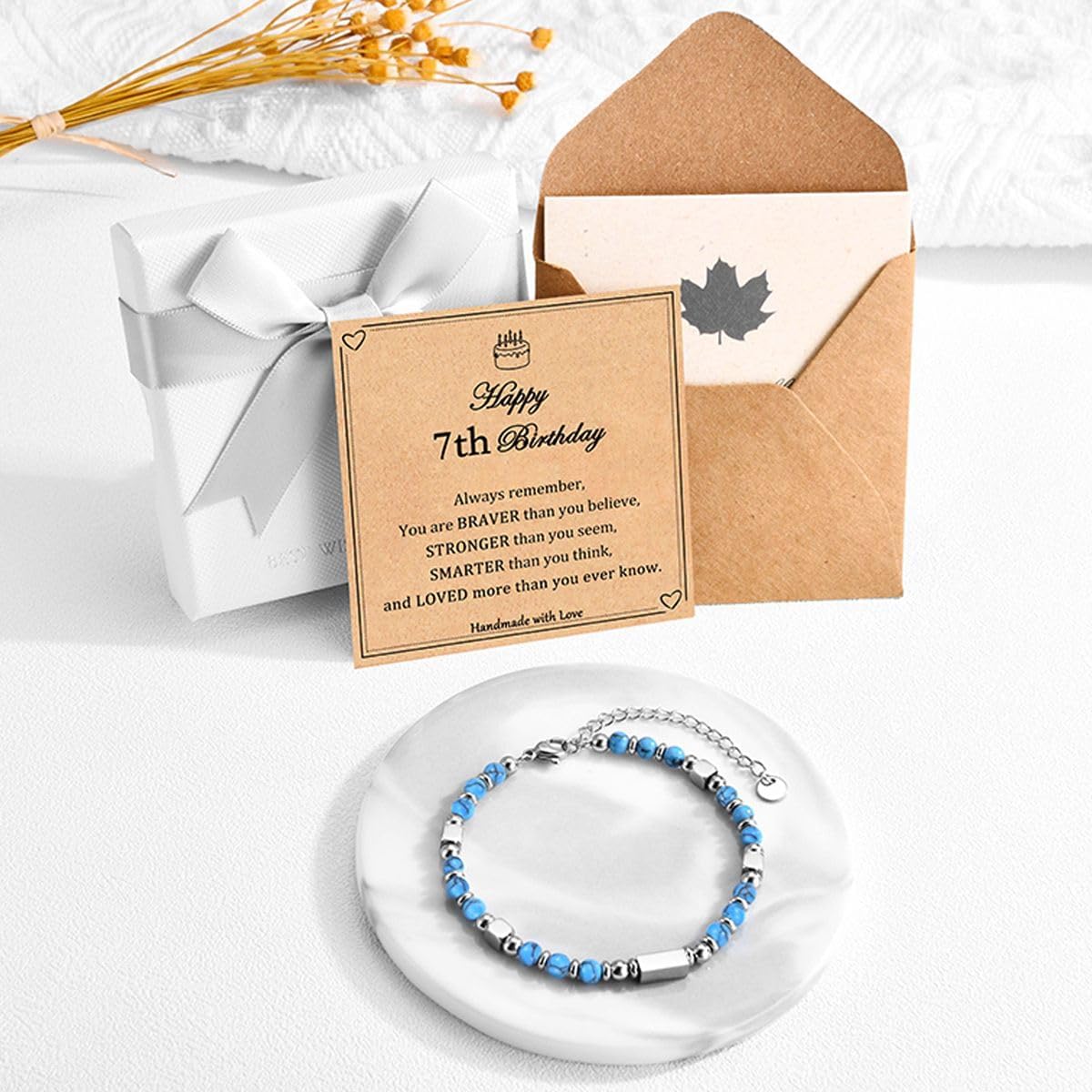 6-21 Years Old Girls Birthday Gifts, Tiny Beaded Bracelets Gifts for Daughter Granddaughter Niece Friends with Happy 6th-21st Birthday Card - Image 6