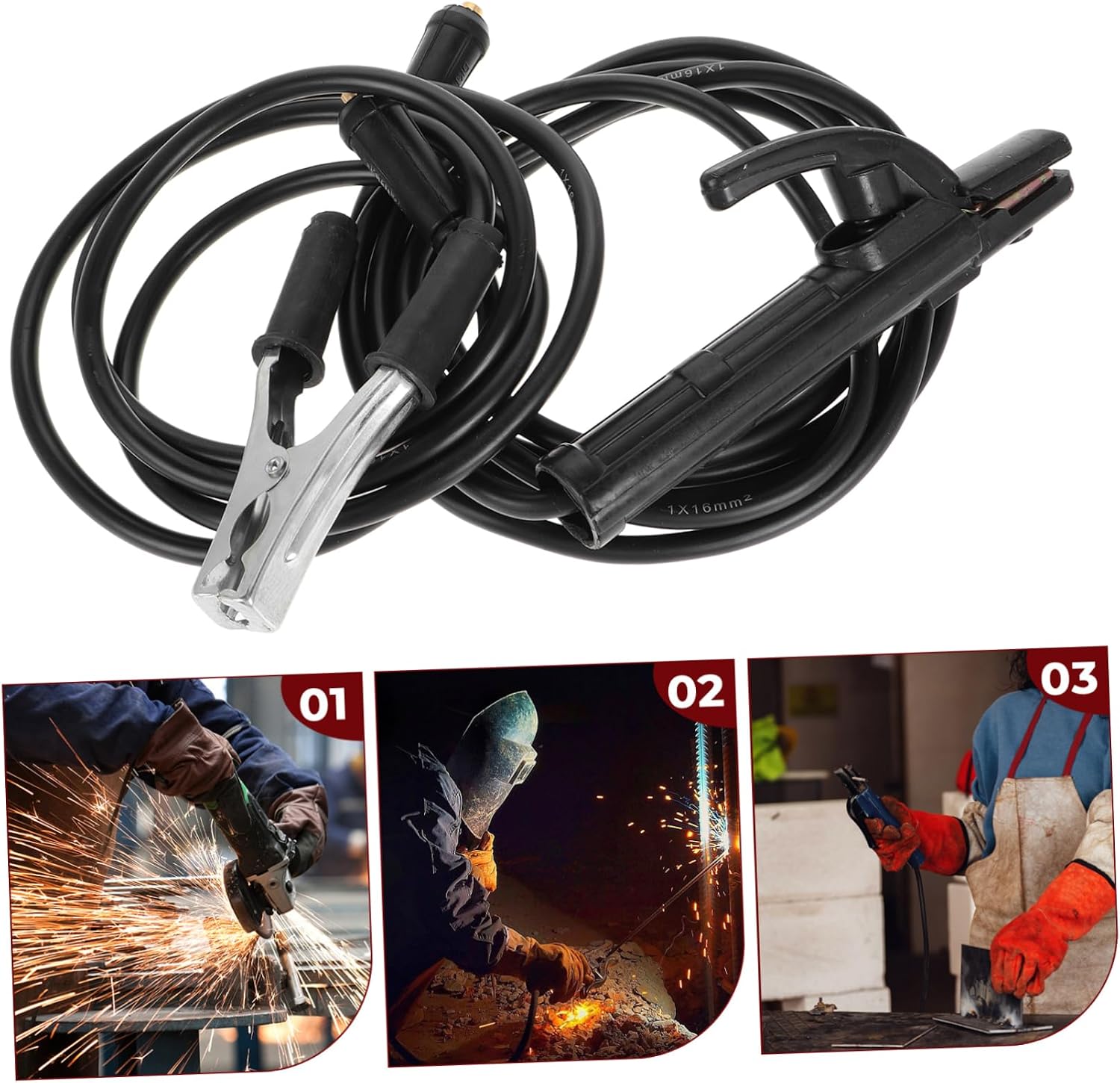 Electrode Holder and Ground Clamp for Welding Machine Quick Connect Welding Cables and Connectors Electrode Holder and Ground Clamp Efficient and Versatile Accessories