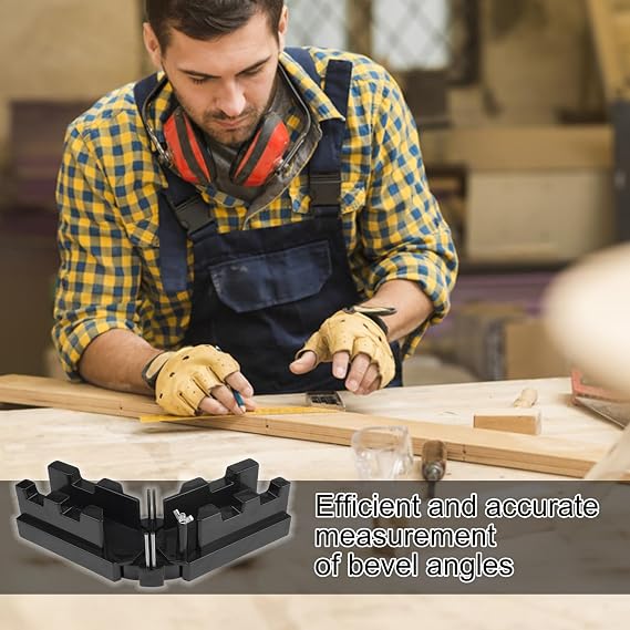 2-in-1 Mitre Measuring Cutting Tool,Miter Saw Protector,Bevel and Mitre Box,85-180° for Precise Angle Cutting and Sawing in Woodworking,Home Renovation