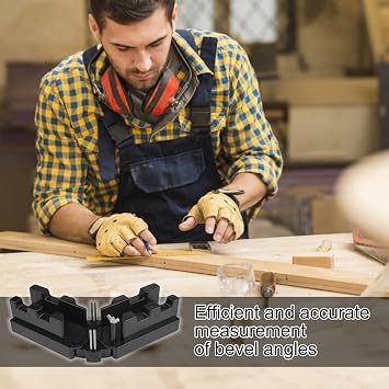 2-in-1 Mitre Measuring Cutting Tool,Miter Saw Protector,Bevel and Mitre Box,85-180° for Precise Angle Cutting and Sawing in Woodworking,Home Renovation