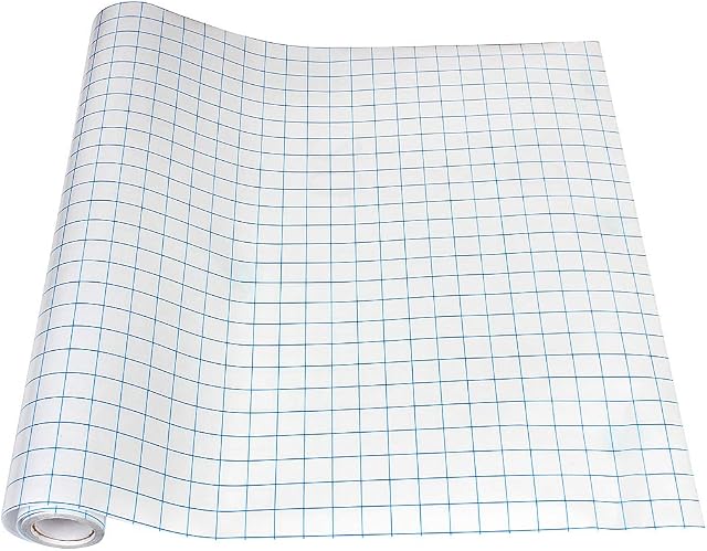 Transfer Tape for Vinyl with Blue Alignment Grid Vinyl Transfer Tape for Cups Silhouette Cameo Self Adhesive Vinyl for Decals Signs Walls Windows-12 Inch x 9.84 Feet(30cm x 300cm)