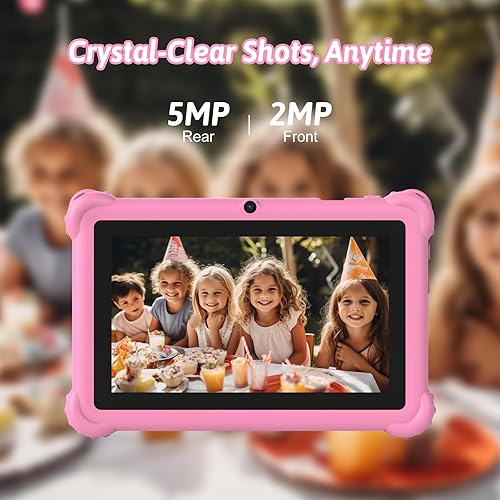Miniatura 6 de Tablet infantil de 7 pulgadas para niños pequeños, Android 12, 4 GB de RAM, 32 GB de ROM, WiFi, Bluetooth, pantalla IPS de protección ocular segura,