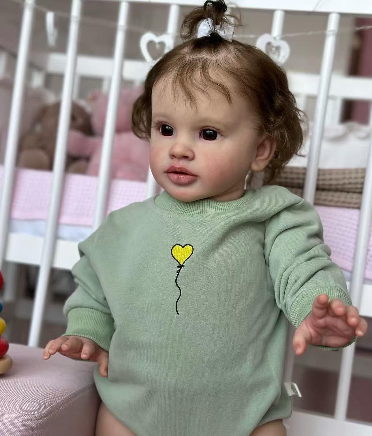 RXDOLL Realistische Reborn Kleinkind-Puppen Stehendes Mädchen 26 Zoll große Größe Reborn Babypuppen Weicher Vinyltuchkörper Lebensechte Kleinkindpuppe, die echt aussehen Babypuppe für Mädchen ab 3