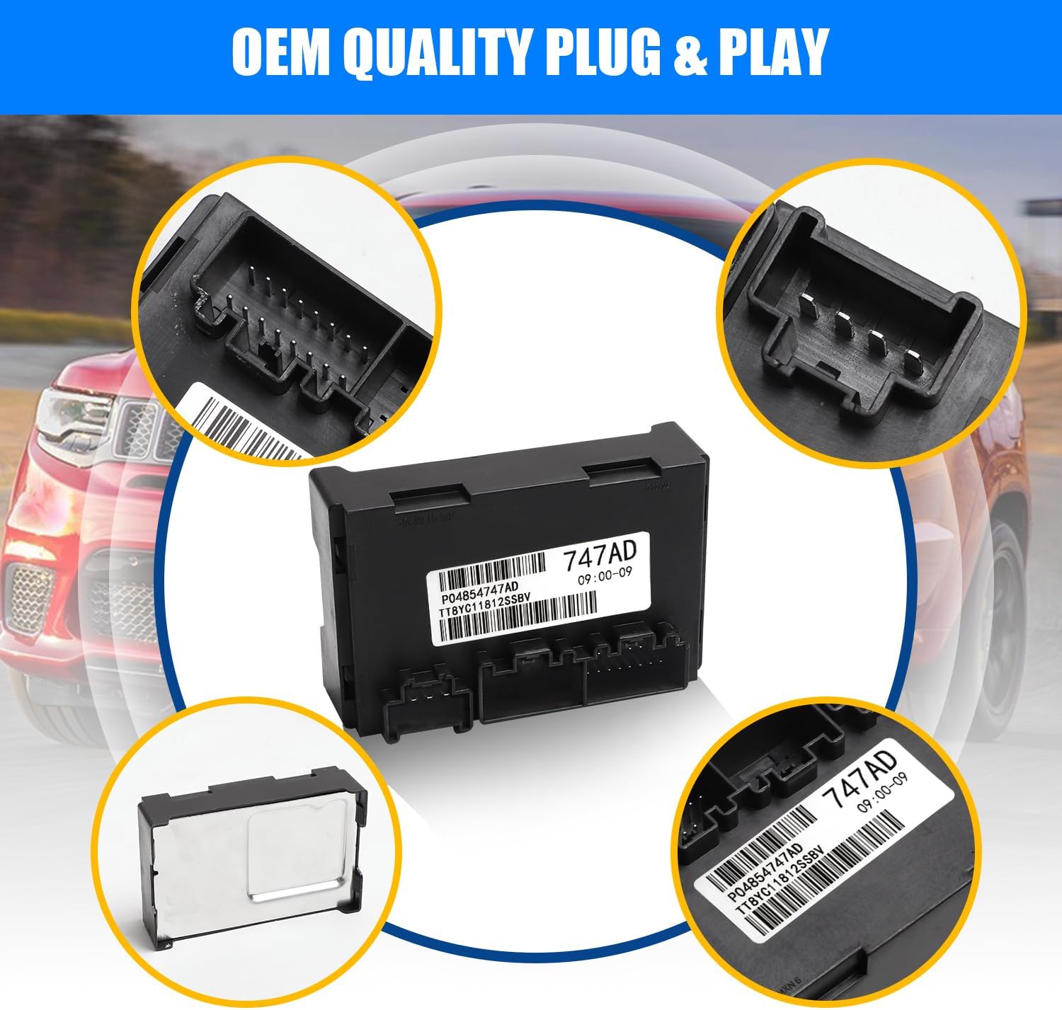 Transfer Case Control Module 04854747AC Compatible with Grand Che-rokee 4WD 2012 2013 TCC Module Replaces OE# P04854747AD 4854747AA 4854747AB 4854747AC RL854747AC 04854747AD