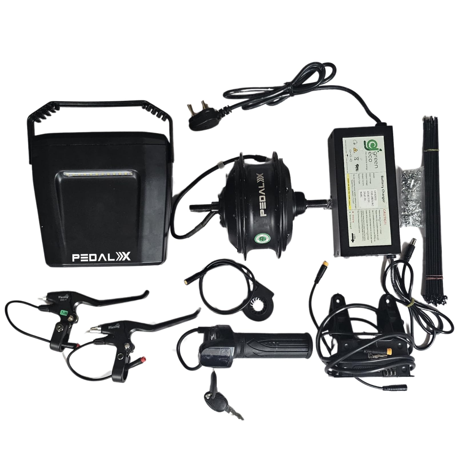 PedalX PowerUp! Lite E Bike Electric Cycle Hub Motor Conversion Kit with Battery and Charger 5.2Ah 36V 250W (20 km Range) (Non-Gear Cycle, 24") (B0D7BNRP11) Amazon Price History, Amazon Price Tracker