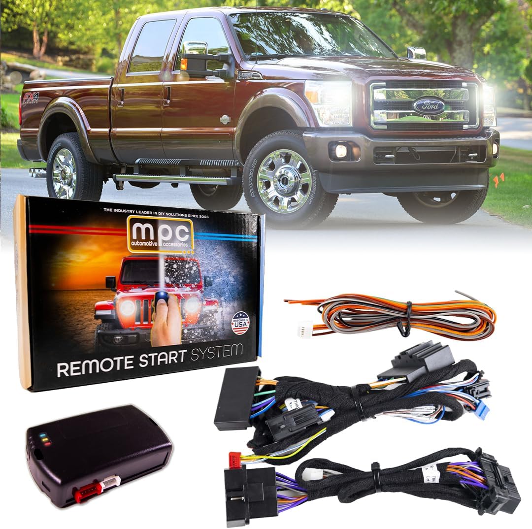 MPC Factory Remote Activated Remote Start Kit Compatible with 2011-2016 Ford F-250 - Plug & Play - Firmware Preloaded