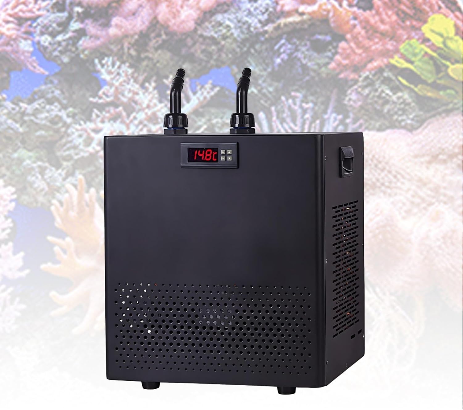 Cooling Machine Water Cooler, Water Chiller Fish Tank Chiller with Silent Compressor and Tubing System, Aquarium Cooling Machine for Freshwater Tanks, Saltwater Tanks and Coral Reef(300L)