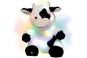 Hopearl LED Plush Cow Light Up Stuffed Animal Diary