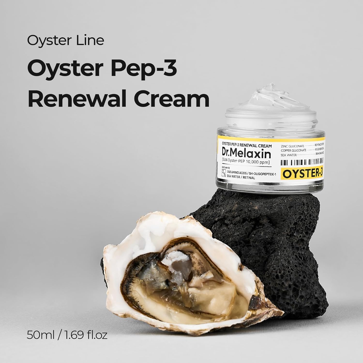 Dr.Melaxin Oyster Pep3 Renewal Cream | Daily Anti-Aging Face Moisturizer, Skin Elasticity & Reduce Wrinkle, 50ml,1.69 fl oz. - Image 2