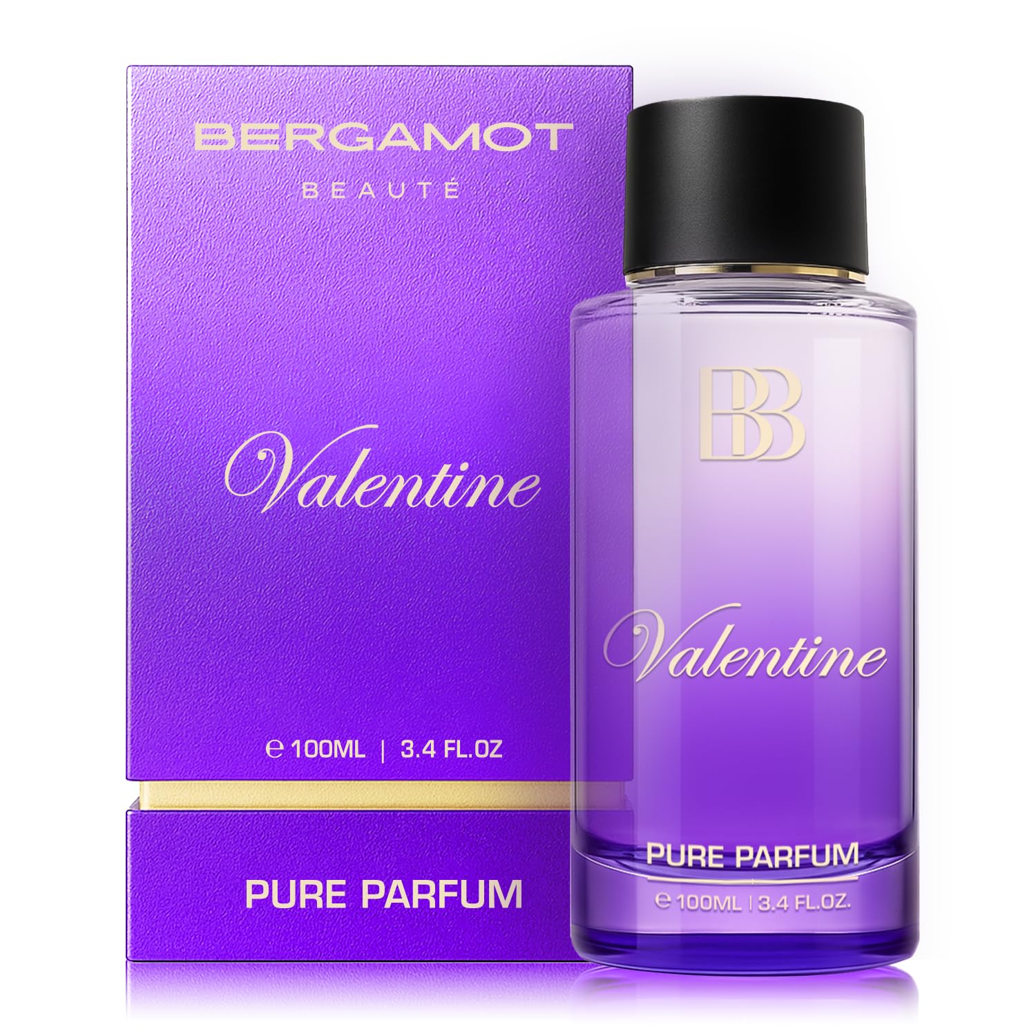 BERGAMOT BEAUTE Valentine Pure Parfum | Jasmine, Lavender & Musky | 12+ Hrs Long Lasting Perfume For Women | Higher Concentration Than Liquid Eau De Parfum 100Ml