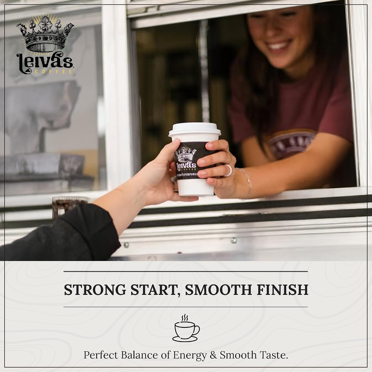 LEIVA'S COFFEE - Whole Beans Dark Roast - Breakfast Blend - Bold, Full-Bodied Flavor - Energizing and Satisfying - 8oz