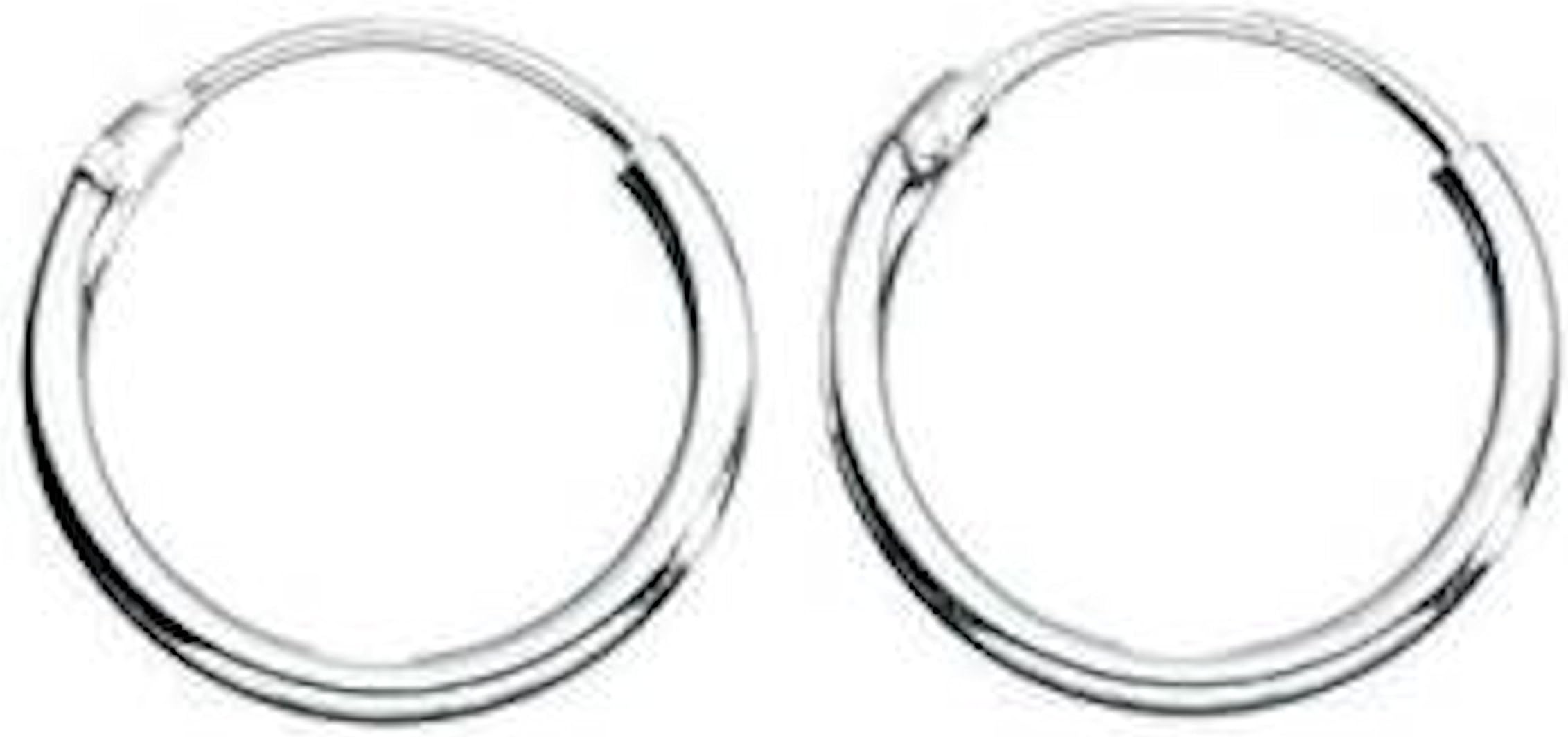 Small Silver Hoop Earrings 2 pairs supplied 6mm Diam Quite Rare