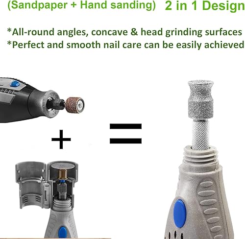 Miniatura 6 de FlashA+60 uñas de diamante para perro Dremel, herramienta de uñas de modo atornillado para perros, especialmente adecuada para perros de pelo largo,