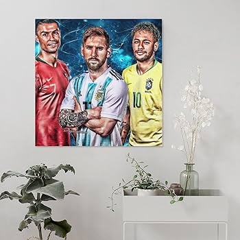 Amazon.co.jp: ロナウド、メッシ、ネイマールポスター 絵画
