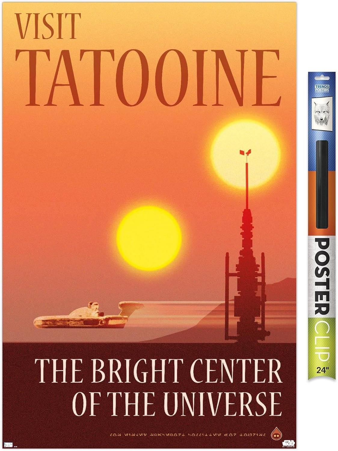 Trends International Star Wars: Tatooine - The Bright Center by Russell Walks Wall Poster, 34L x 22.4W, Premium Unframed Version