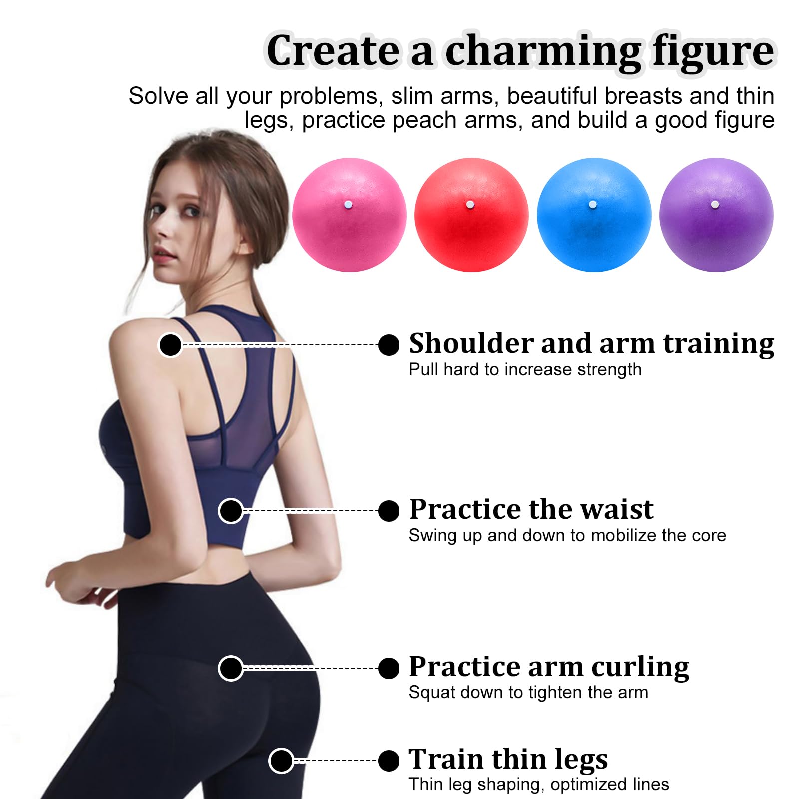 Ballon De Gym Anti-dérapant 25 Cm – Idéal Pour Pilates, Yoga, Renforcement Abdominal, Charge Max 100 Kg