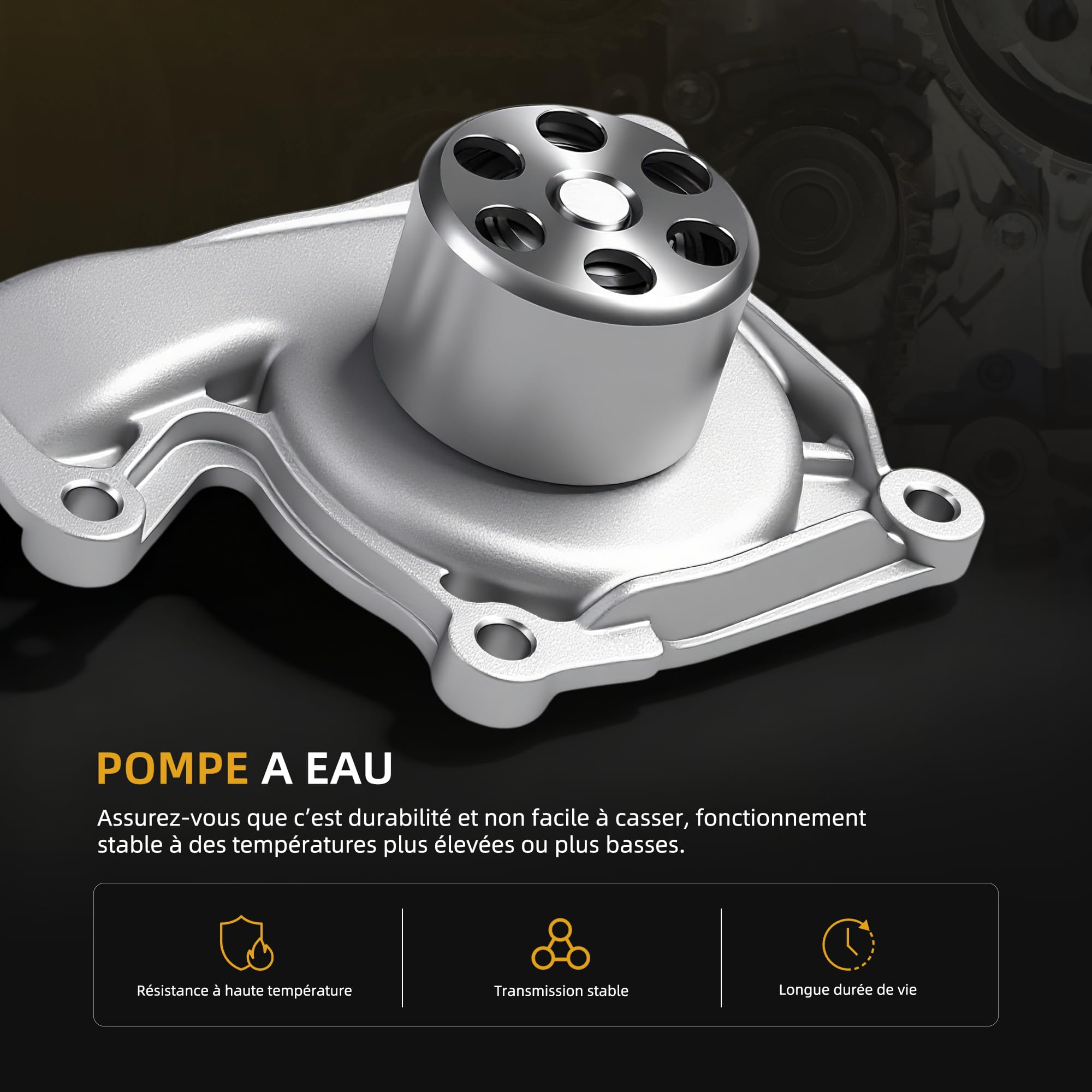 VKMC 06136 Pompe à eau et kit de courroie de distribution - Convient pour Dacia Duster, pour Mercedes-Benz A B Klasse CLA pour Renault Grand Scénic Megane 3# KP15675XS, WPK-191502