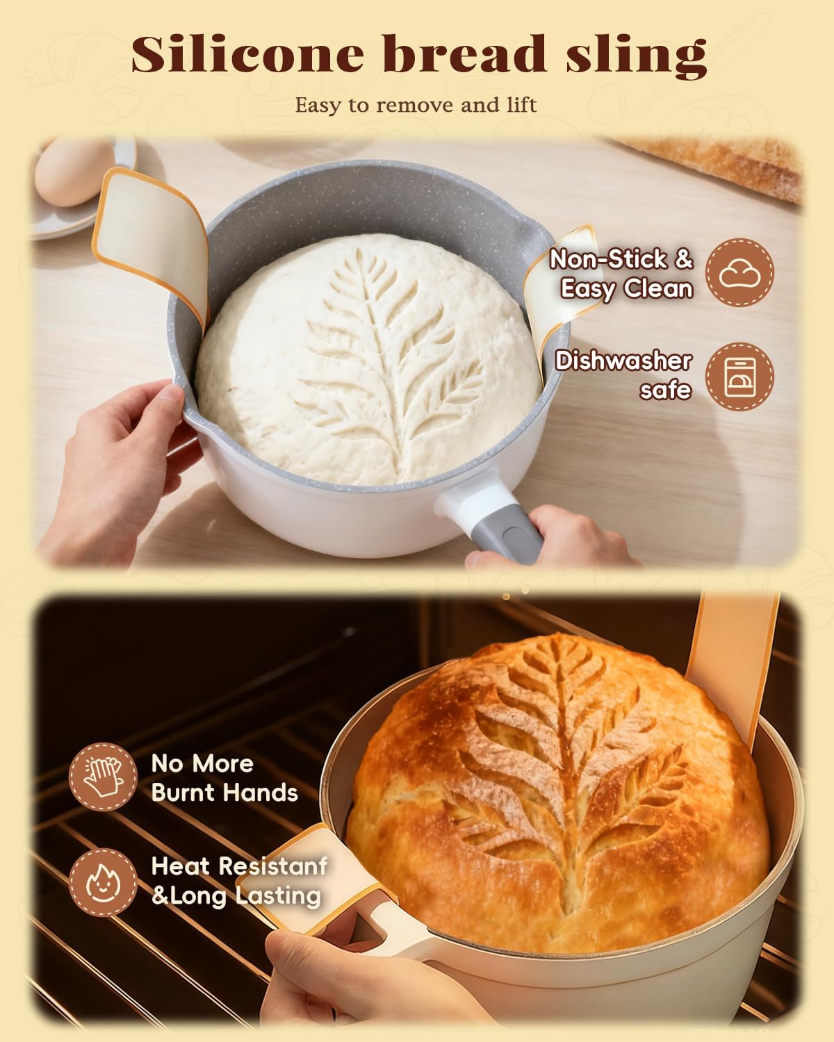 Sourdough Starter Kit | Complete Sourdough Bread Baking Supplies for Beginners & Bakers | Includes Rattan Proofing Basket, Scraper & More | Easy to Use & Clean | Perfect Gifts for Home Cook