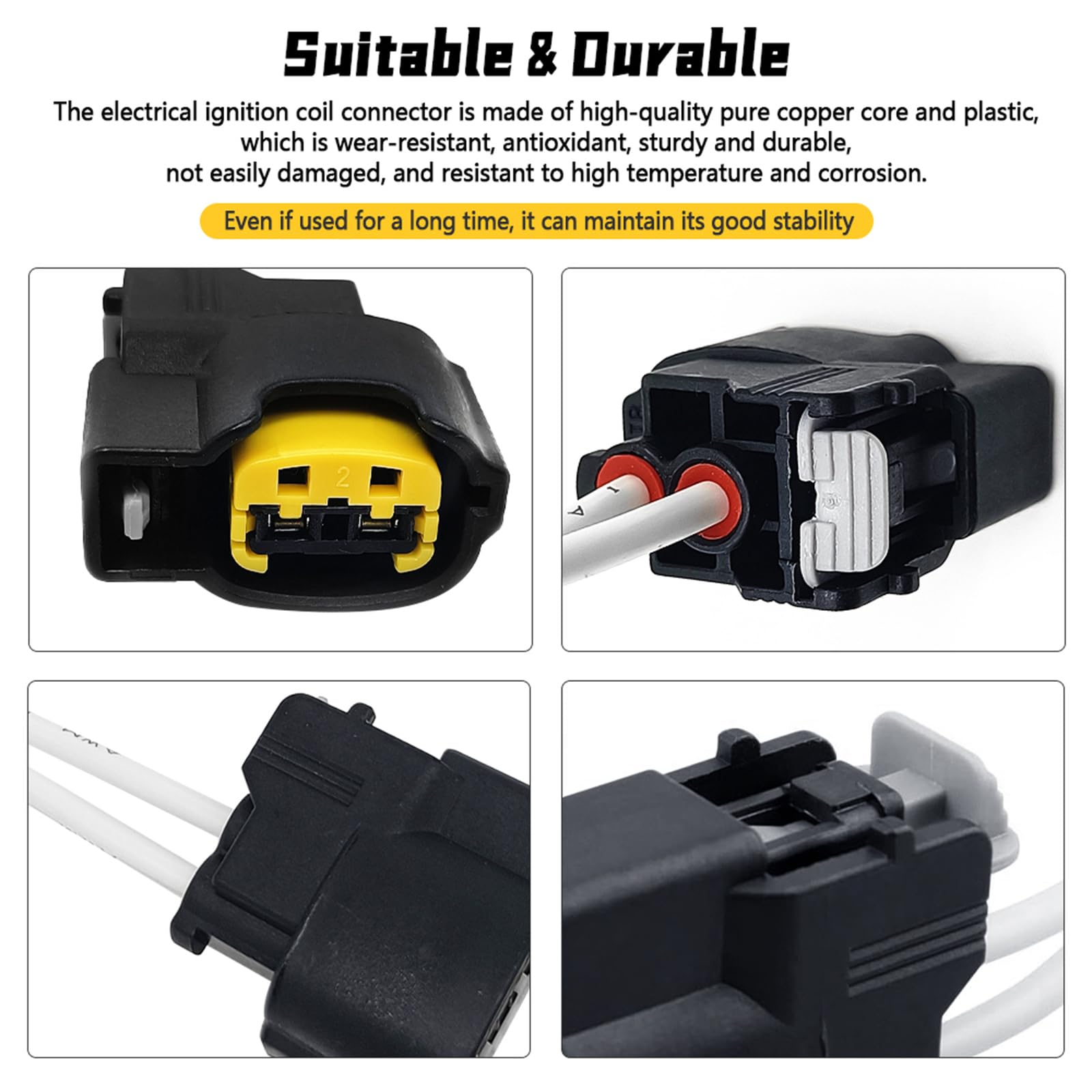 Ignition Coil Connector Pigtail Harness PT2910 S2928 For Hyundai & Kia (1.6L 1.8L 2.0L 2011-2020 Models)