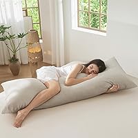 Vista 58 de MooMee Juego de 2 fundas de almohada 100% algodón lavado con textura parecida al lino, transpirable, duradera, suave y cómoda