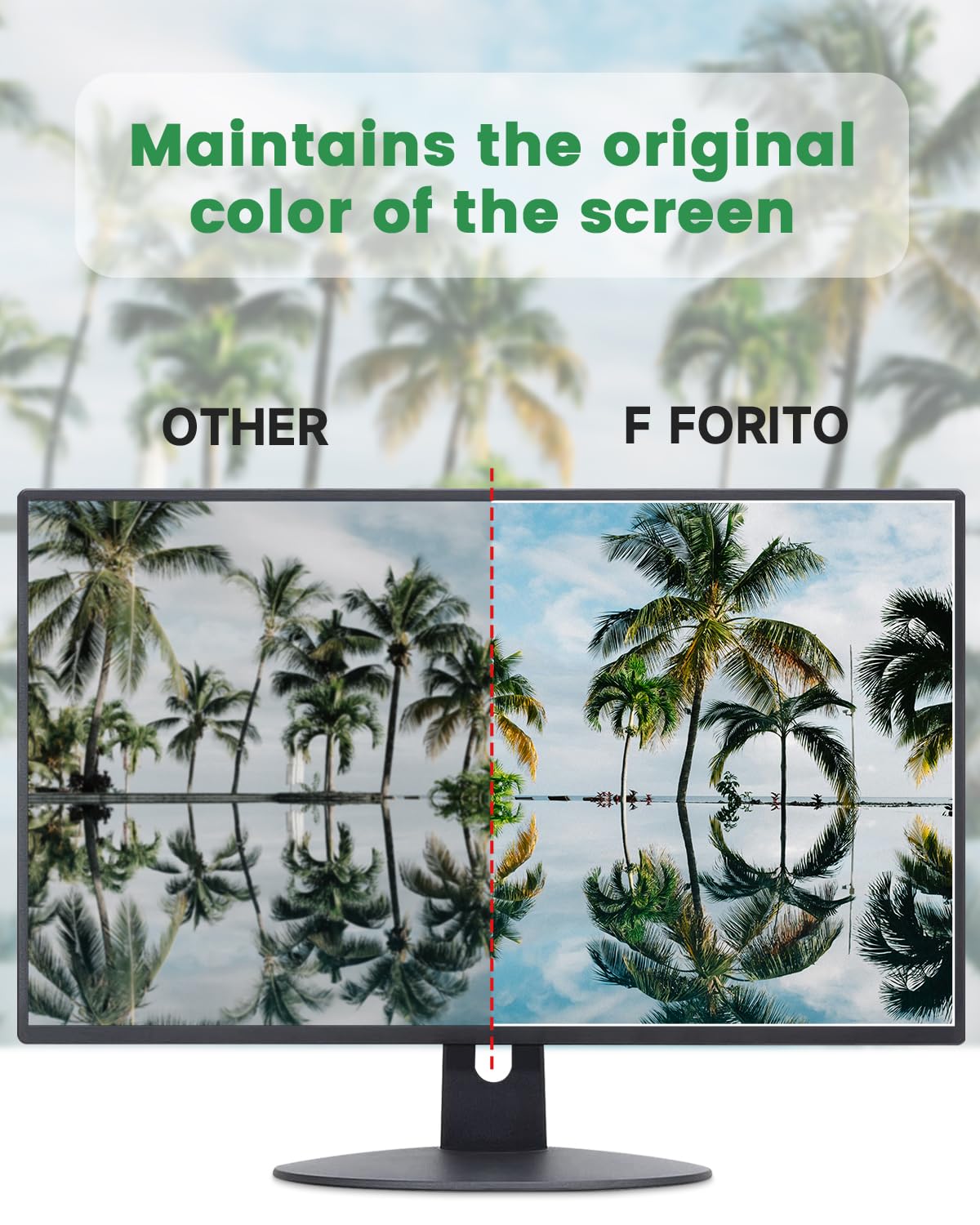 F FORITO 2-Pack 24 inch Matte Anti Glare Film for TV, Eye Protection Anti Reflection Shield Compatible with 24" TV with 16:9 Aspect Ratio - Image 6