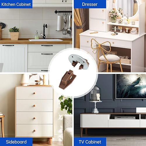 Vista 12 de LONTAN Paquete de 4 guías de plástico para cajones y guías de repuesto para cajones de montaje central, guías de cajones de plástico para aparador