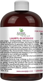 Dr Joe Lab Lauryl Glucoside Natural Surfactant - Surfactants for Soap Making, Lauryl Glucoside, DIY Shower Gel, Skin Care, Body and Face Wash, Plant Derived, Natural - 8 Oz