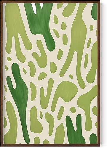 Miniatura 217 de HAUS AND HUES Arte abstracto moderno para pared, arte de sala de estar azul y verde, obra de arte moderna para paredes, imagen minimalista para sala