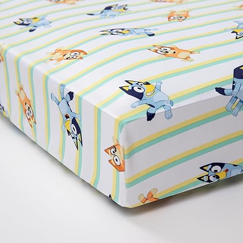 Miniatura 4 de Bluey Juego de ropa de cama de 4 piezas para niños pequeños, incluye edredón, juego de sábanas, sábana bajera, sábana superior + funda de almohada