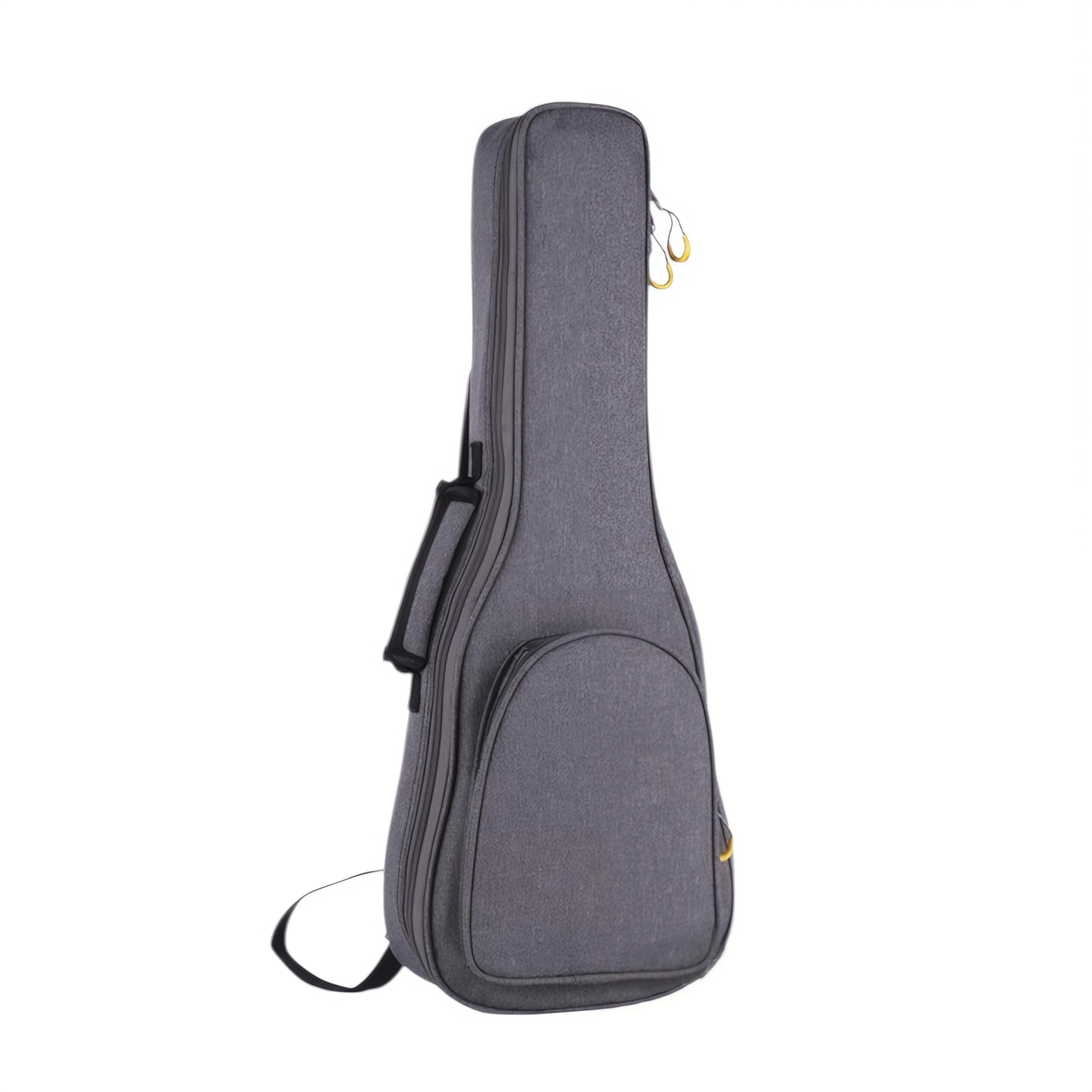 Premium Ukulele Bag Case 21/23/24/26 Inch – Waterproof Padded Gig Bag with Adjustable Backpack Straps, Large Pocket, Shockproof Soft Case for Soprano Concert Tenor Ukulele (Grey)-image-13