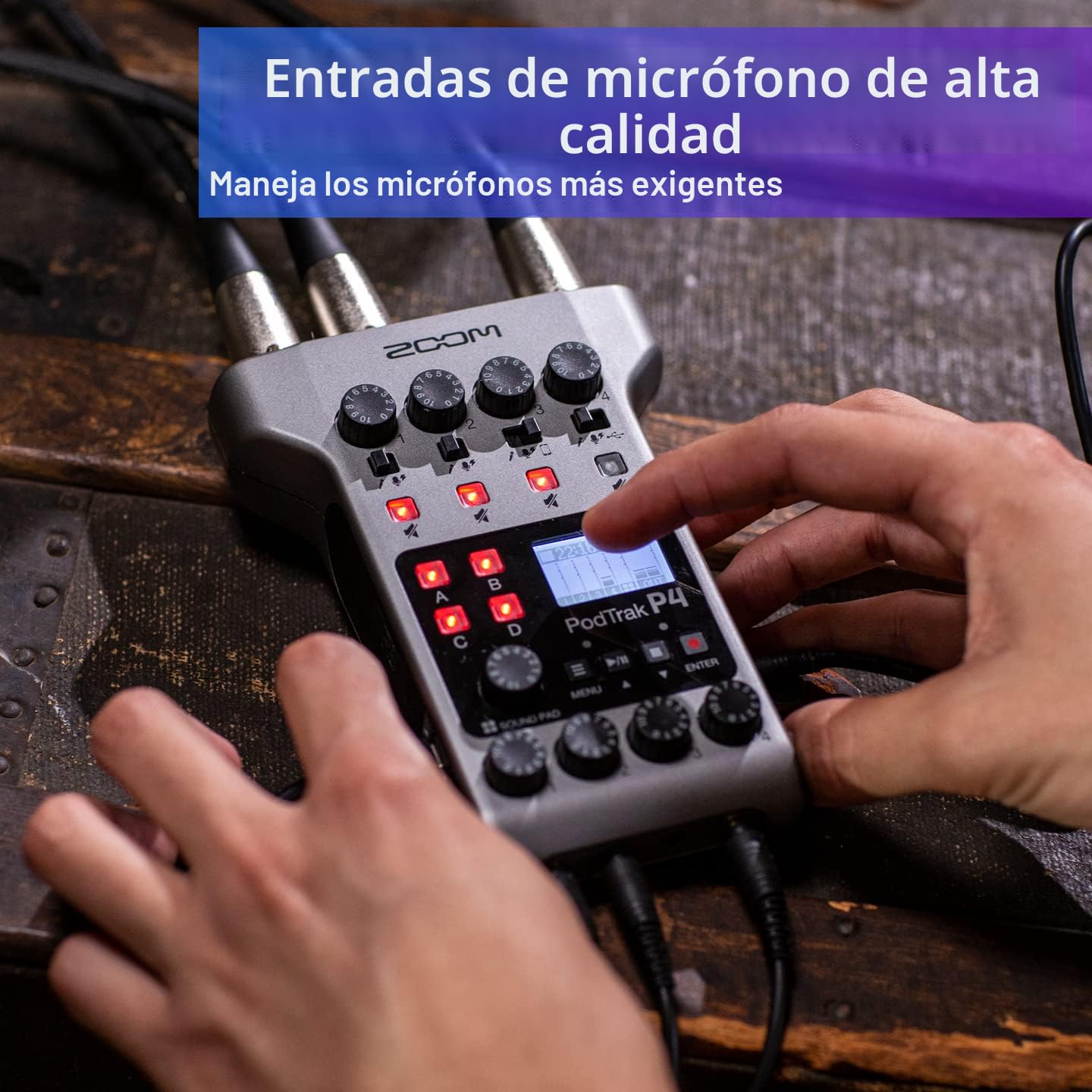 Amazon.com: Zoom PodTrak P4 - Grabadora de Podcast, Alimentación