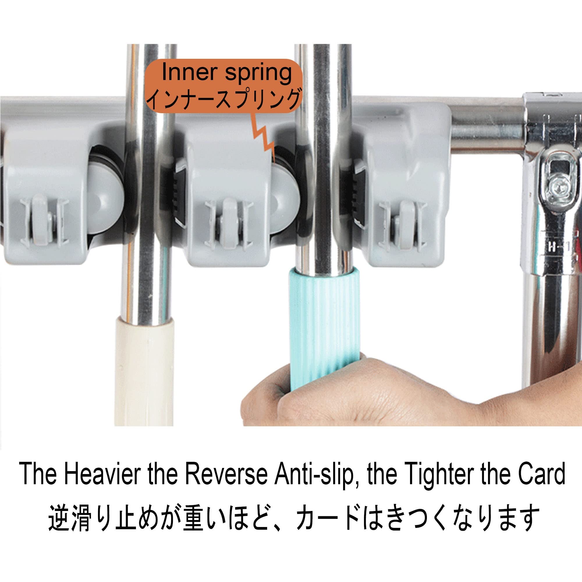 Broom And Mop Holder Put Wet Mops, Movable Commercial Stainless Steel Mop Rack, Cleaning Supplies Organizer,Garden Tool Storage,Mop Drain Rack,Umbrella Stand,for Garage,Schools,Hospitals,Factories ( S