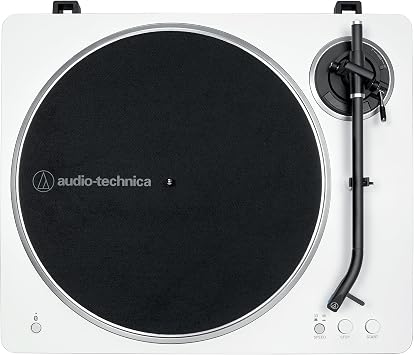 Audio-Technica AT-LP70XBT Fully Automatic Wireless Belt-Drive Turntable (White/Silver)