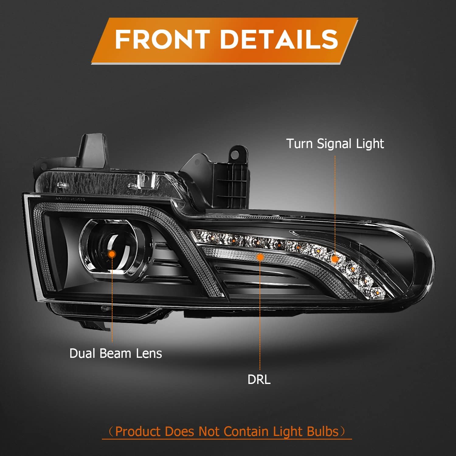 LED Projector Headlight Assembly for Toyota FJ Cruiser 2007-2014 LED Sequential Turn Signal Light DRL Front Lamps Driver and Passenger Side