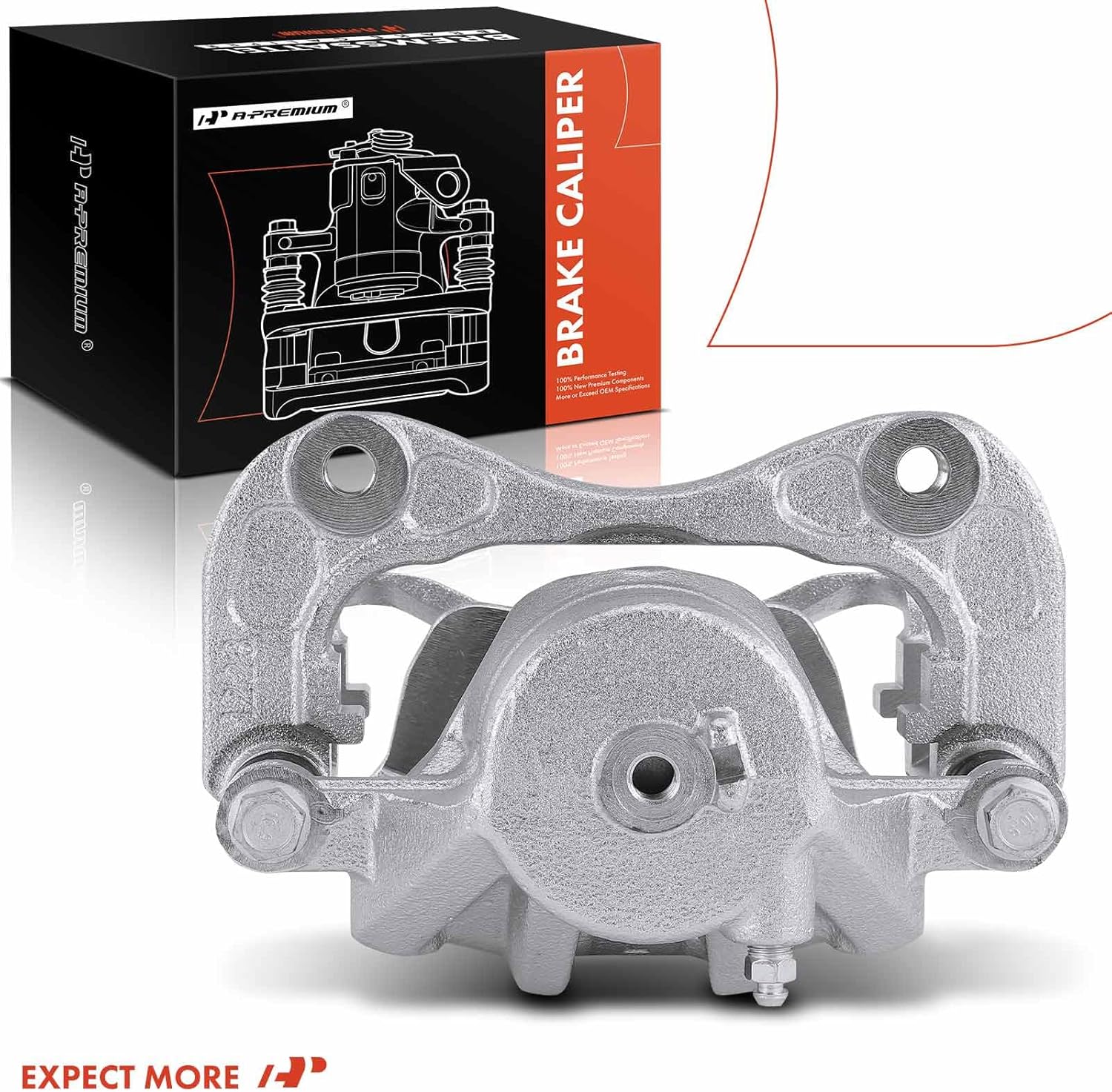 A-Premium Disc Brake Caliper Assembly with Bracket Compatible with Kia Sportage 2005-2010 & Hyundai Tucson 2005-2009 - Front Left Driver Side, Replace# 581802EA00, 581802EA10