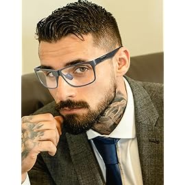 ANYLUV Blue Light Blocking Glasses Men Computer Gaming Glasses Lightweight Al-Mg Metal Anti Eyestrain Eye Protection