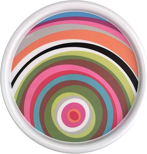 French Bull Lazy Susan - Organizador de vajilla de melamina giratorio redondo para despensa de cocina, plato giratorio, porción, 9 pulgadas, anillo