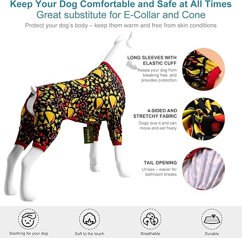 Miniatura 5 de Pijamas para perros grandes, mameluco para perros grandes, ropa poscirugía, pijama ligera para perro Pitbull, pijamas de cobertura completa para