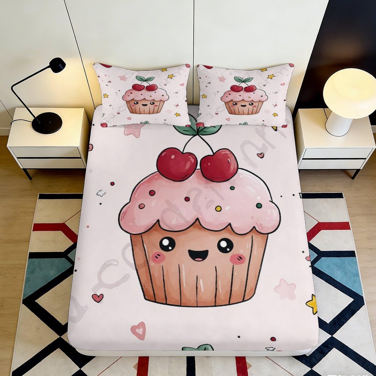 3D Printed Jungle Animal Fitted Sheet Microfiber Deep Pocket Non-Slip Full Wrap Bedroom Bedding Cartoon Animal Mattress Fitted Cover Washable for Adult Teen 200x200x25cm