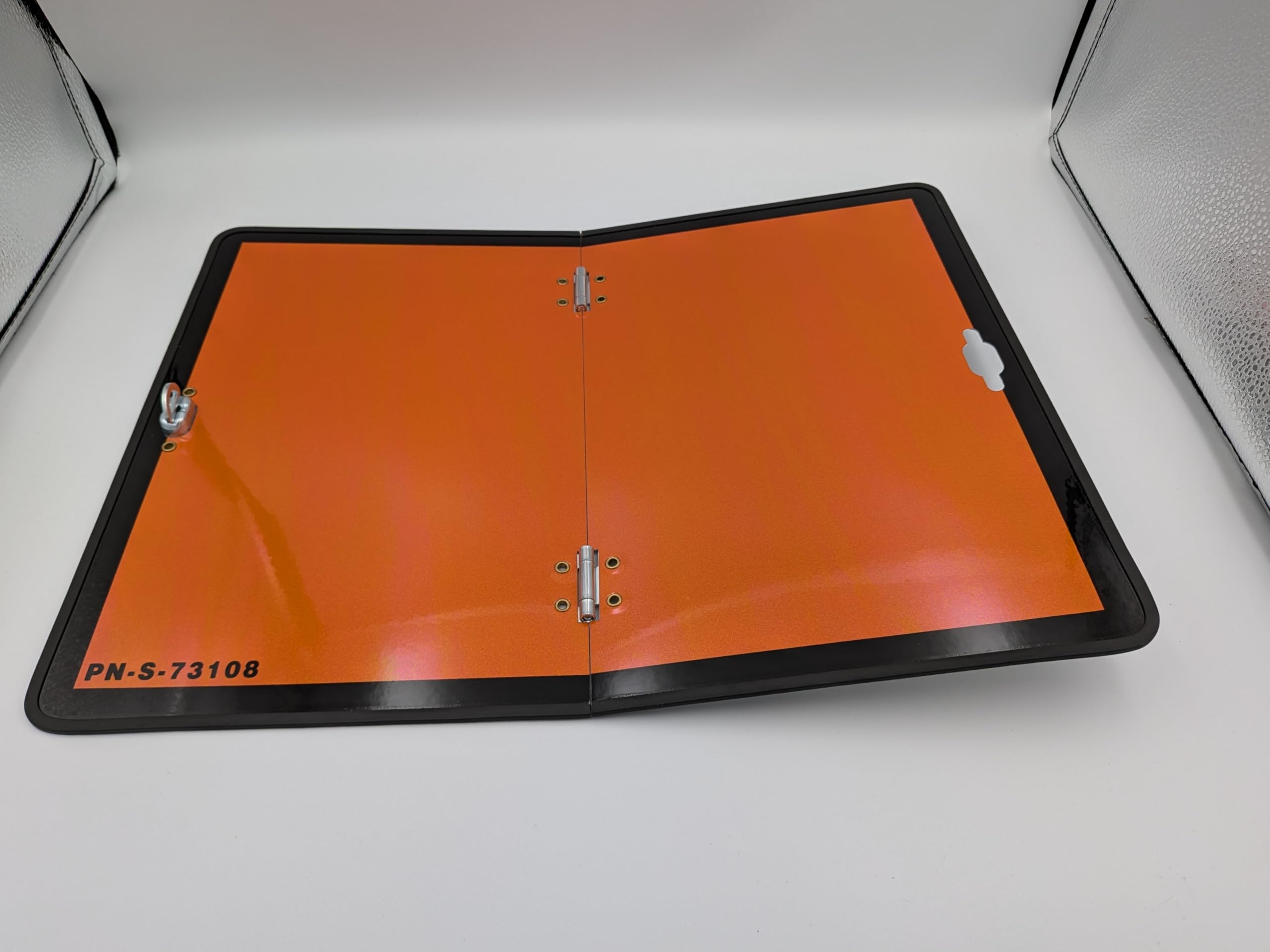 TT ADR Marker Plate, Dangerous Goods, Amber, Foldable 400x300, with rubber frame